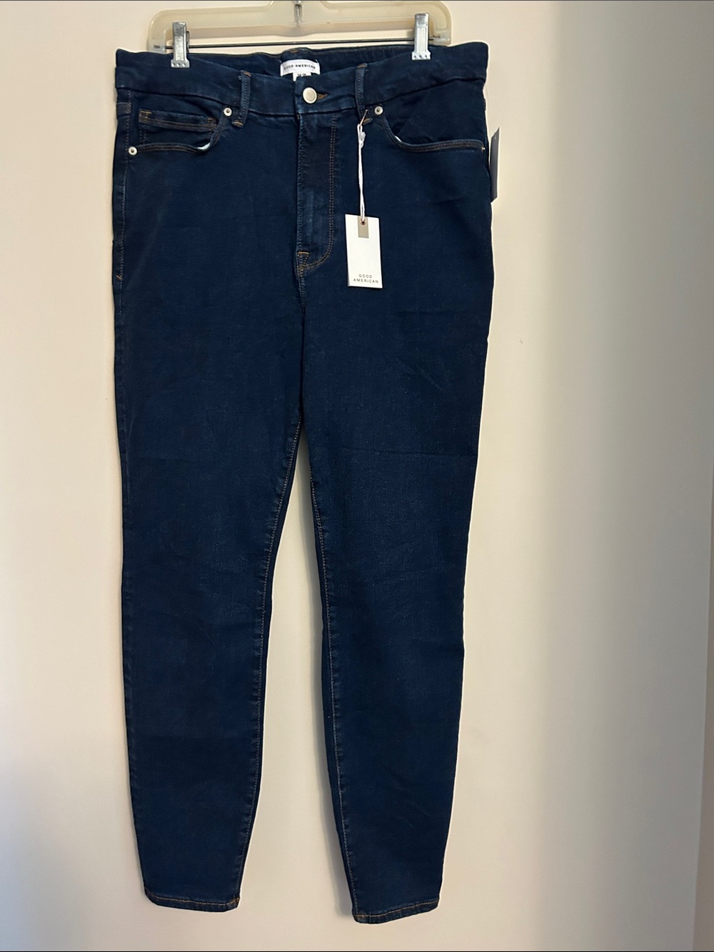 Good American Navy High-Rise Skinny Jeans size 14-18 new w/tags